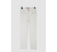 Джинси для дівчинки, колір молочний, 247R10041