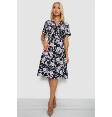 Сукня софт на запах із принтом, колір чорний, 230R0107