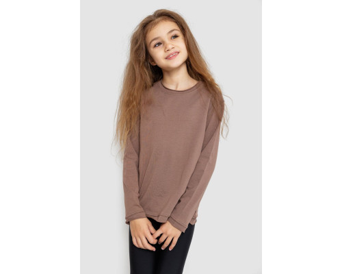 Лонгслив однотонный унисекс, цвет мокко, 102R1532