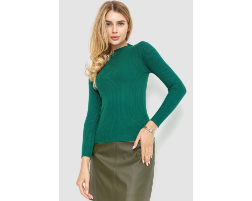 Водолазка женская однотонная, цвет зеленый, 204R019
