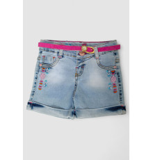 Шорти джинсові для дівчинки, колір синій, 247R1207 Шорти джинсові для дівчинки, колір синій, 247R1207
