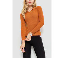 Кофта жіноча в рубчик, колір теракотовий, 204R015