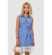 Платье на пуговицах, цвет джинс, 102R388