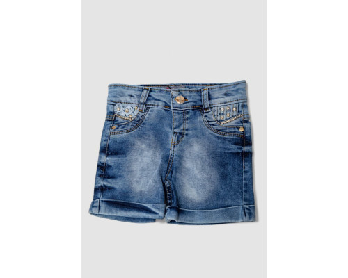 Шорты джинсовые для девочки 247R10005, цвет Синий