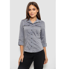 Сорочка жіноча однотонна, колір сірий, 230R068-6