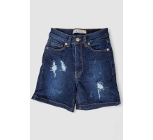 Шорти джинсові підліткові для дівчинки, колір синій, 7R923