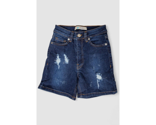 Шорти джинсові підліткові для дівчинки, колір синій, 7R923