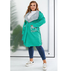 Кардиган жіночий, колір зелений, 257R5012 Кардиган жіночий, колір зелений, 257R5012