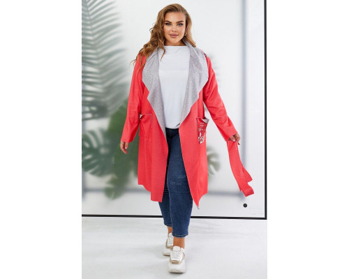 Кардиган жіночий, колір кораловий, 257R5012