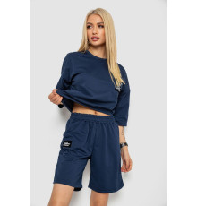 Костюм жіночий однотонний, колір темно-синій, 238R116-2