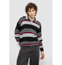 Светр-обманка чоловічий, колір сіро-чорний, 161R901-2