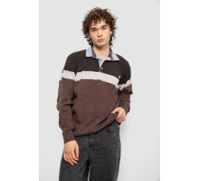 Свитер-обманка мужской, цвет коричневый, 161R913