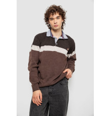 Светр-обманка чоловічий, колір коричневий, 161R913