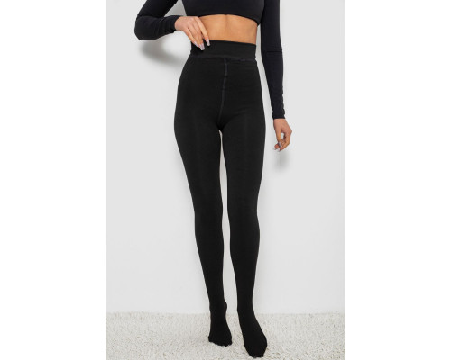 Колготи жіночі утеплені на хутрі, колір чорний, 139RF811