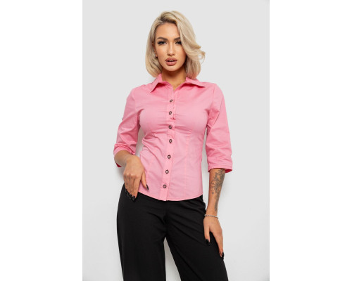 Сорочка жіноча однотонна, колір рожевий, 230R068-15