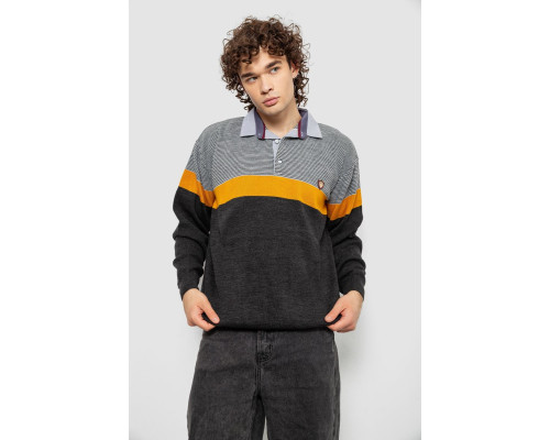 Светр-обманка чоловічий, колір сірий, 161R913