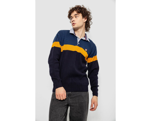 Свитер-обманка мужской, цвет синий, 161R913