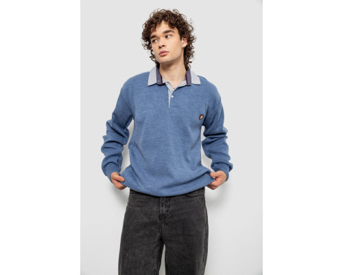 Светр-обманка чоловічий, колір джинс, 161R924