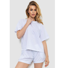 Костюм жіночий однотонний, колір білий, 244R039