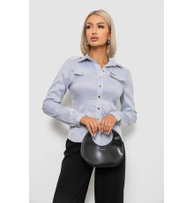 Рубашка классическая в полоску, цвет серый, 230R646