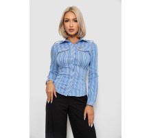 Рубашка классическая в полоску, цвет голубой, 230R646-1