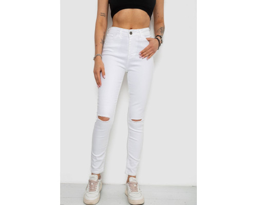 Джинси жіночі, колір білий, 182R539