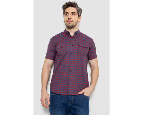 Сорочка чоловіча в клітинку, колір джинс, 186R6918-10