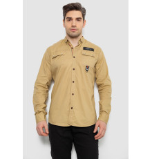 Сорочка чоловіча, колір бежевий, 186R01-2