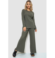 Костюм жіночий в рубчик повсякденний, колір хакі, 238R57415
