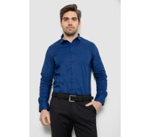 Сорочка чоловіча однотонна, колір синій, 186R2013