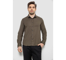 Сорочка чоловіча однотонна, колір хакі, 186R6917-1