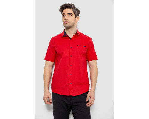 Мужская рубашка с принтом, цвет красный, 186R7010