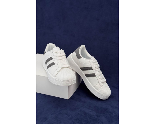 Кроссовки женские демисезонные, цвет бело-серый, 248RBK10