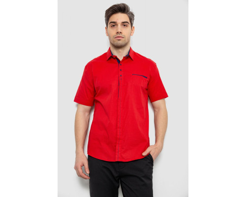 Мужская рубашка с принтом, цвет красный, 186R7027