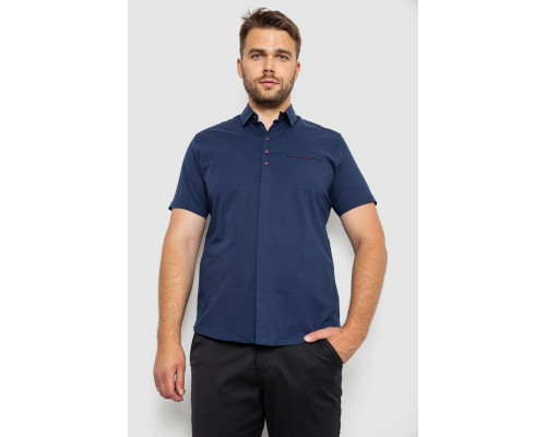 Сорочка чоловіча, колір темно-синій, 186R7326-1