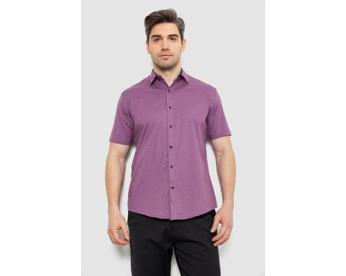 Сорочка чоловіча з принтом, колір бузковий, 186R7338