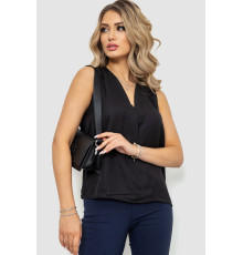 Блуза без рукавов шифон, цвет черный, 244R061