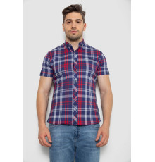 Сорочка чоловіча в клітинку, колір синьо-червоний, 214R0113