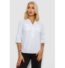 Блуза однотонная, цвет белый, 230R96-13