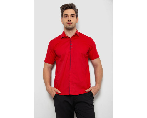 Рубашка мужская c принтом, цвет красный, 214R7026