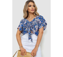 Блуза шифоновая, цвет сине-розовый, 244R069