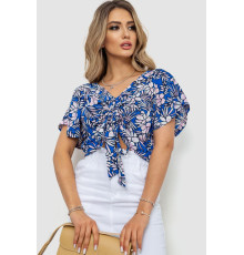 Блуза шифоновая, цвет сине-розовый, 244R069