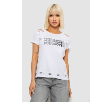 Футболка женская с принтом, цвет белый, 244R2232