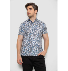 Рубашка мужская с коротким рукавом, цвет синий, 214R582 Рубашка мужская с коротким рукавом, цвет синий, 214R582