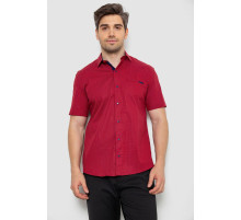 Рубашка мужская с принтом, цвет бордовый, 214R7124