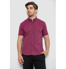 Рубашка мужская в клеточку, цвет красный, 214R827 Рубашка мужская в клеточку, цвет красный, 214R827