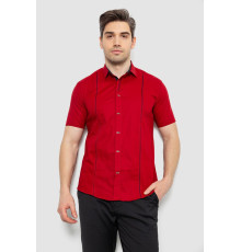 Сорочка чоловіча однотонна, колір червоний, 214R7003-5