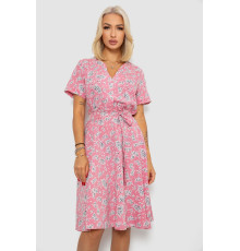 Сукня софт з принтом, колір пудровий, 230R0032-1