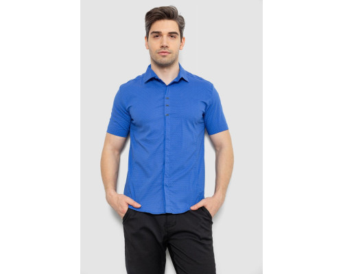 Сорочка чоловіча з принтом, колір блакитний, 214R7014