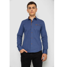 Сорочка чоловіча з принтом, колір синій, 214R7015